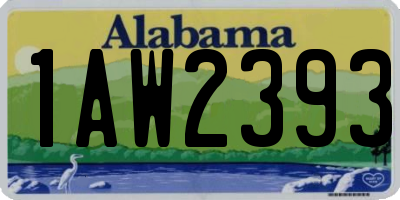 AL license plate 1AW2393