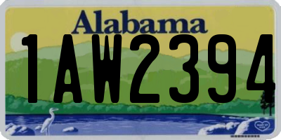 AL license plate 1AW2394