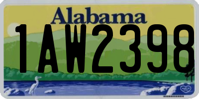 AL license plate 1AW2398