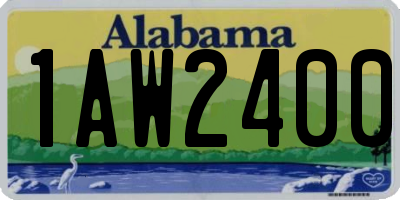 AL license plate 1AW2400
