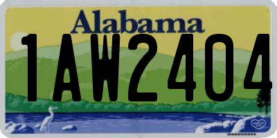 AL license plate 1AW2404