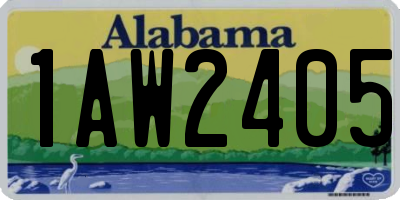 AL license plate 1AW2405