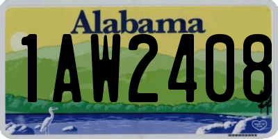 AL license plate 1AW2408