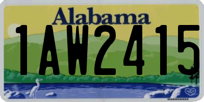 AL license plate 1AW2415