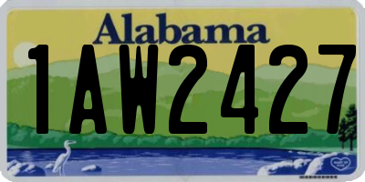 AL license plate 1AW2427