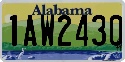 AL license plate 1AW2430