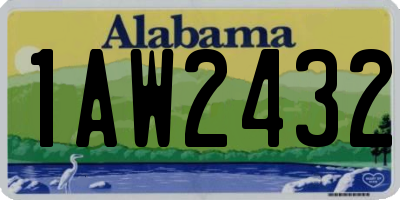 AL license plate 1AW2432