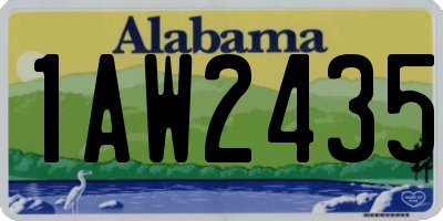AL license plate 1AW2435