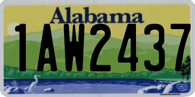 AL license plate 1AW2437