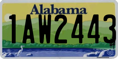 AL license plate 1AW2443