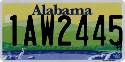 AL license plate 1AW2445