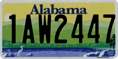 AL license plate 1AW2447