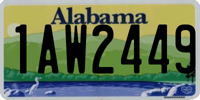 AL license plate 1AW2449