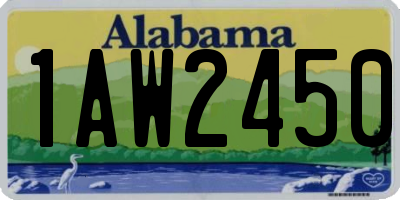 AL license plate 1AW2450