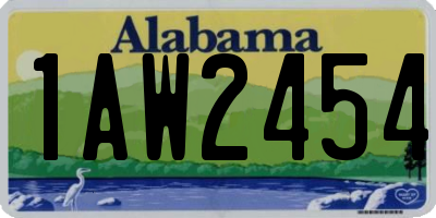 AL license plate 1AW2454