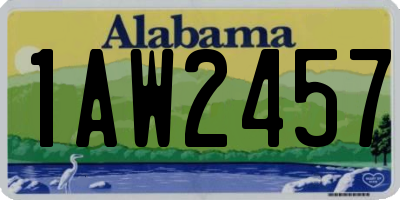 AL license plate 1AW2457