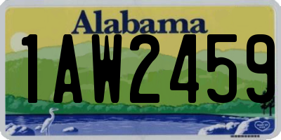 AL license plate 1AW2459