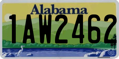 AL license plate 1AW2462