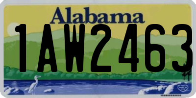 AL license plate 1AW2463