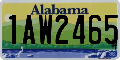 AL license plate 1AW2465