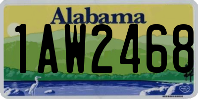 AL license plate 1AW2468