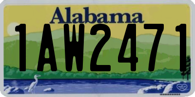 AL license plate 1AW2471