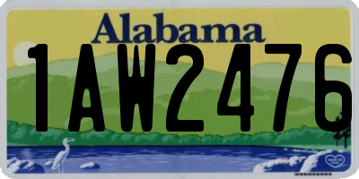 AL license plate 1AW2476