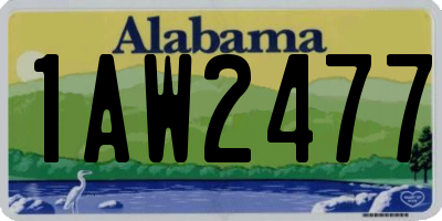 AL license plate 1AW2477
