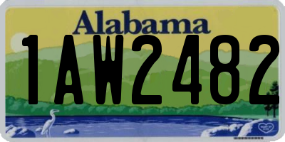 AL license plate 1AW2482