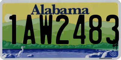 AL license plate 1AW2483