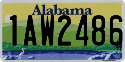 AL license plate 1AW2486
