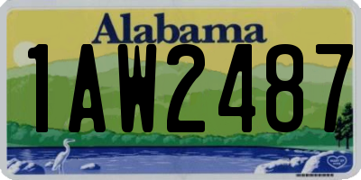 AL license plate 1AW2487