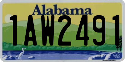 AL license plate 1AW2491