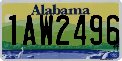 AL license plate 1AW2496