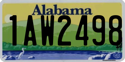 AL license plate 1AW2498