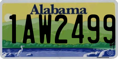 AL license plate 1AW2499