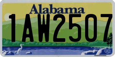 AL license plate 1AW2507