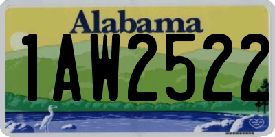 AL license plate 1AW2522