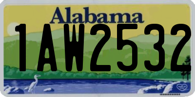 AL license plate 1AW2532