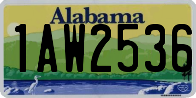 AL license plate 1AW2536