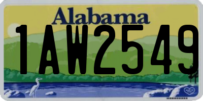 AL license plate 1AW2549