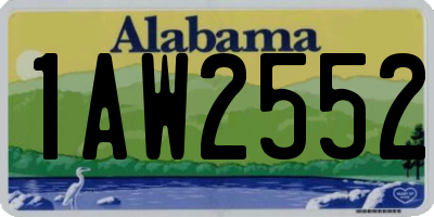 AL license plate 1AW2552