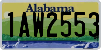 AL license plate 1AW2553