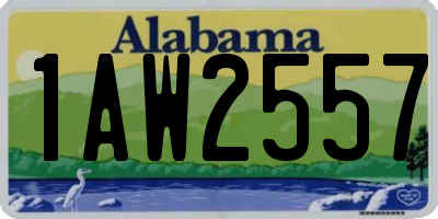 AL license plate 1AW2557