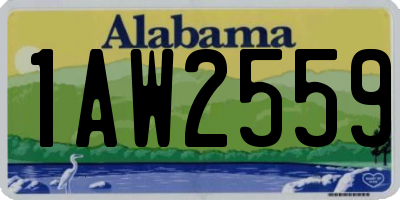 AL license plate 1AW2559