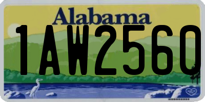 AL license plate 1AW2560
