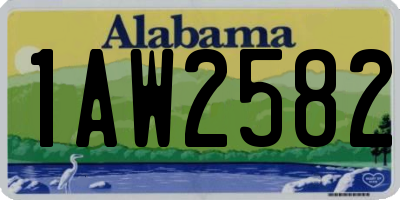 AL license plate 1AW2582
