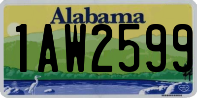 AL license plate 1AW2599