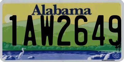 AL license plate 1AW2649