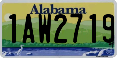 AL license plate 1AW2719